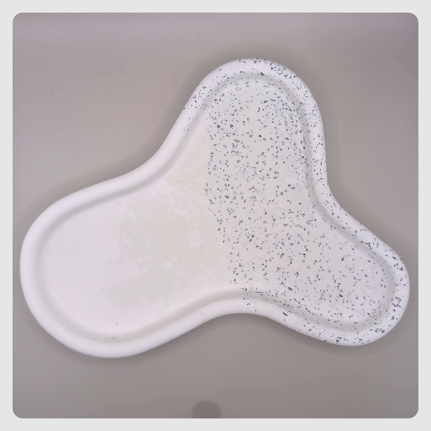 Δίσκος "Splash" - ΛΕΥΚΟ με ασημόσκονη