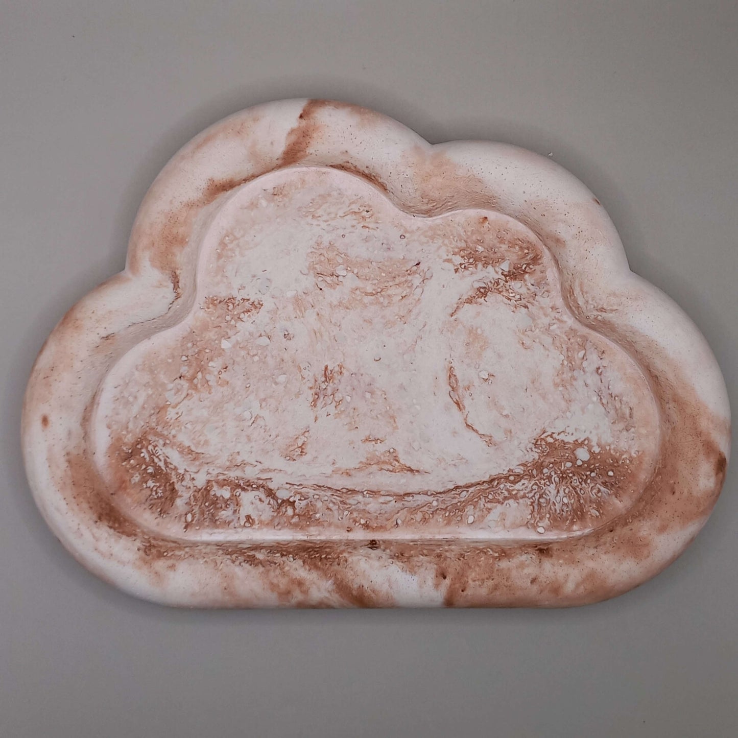 Δίσκος "Cloud" - ΛΕΥΚΟ/ΚΑΦΕ (εφέ μαρμάρου)