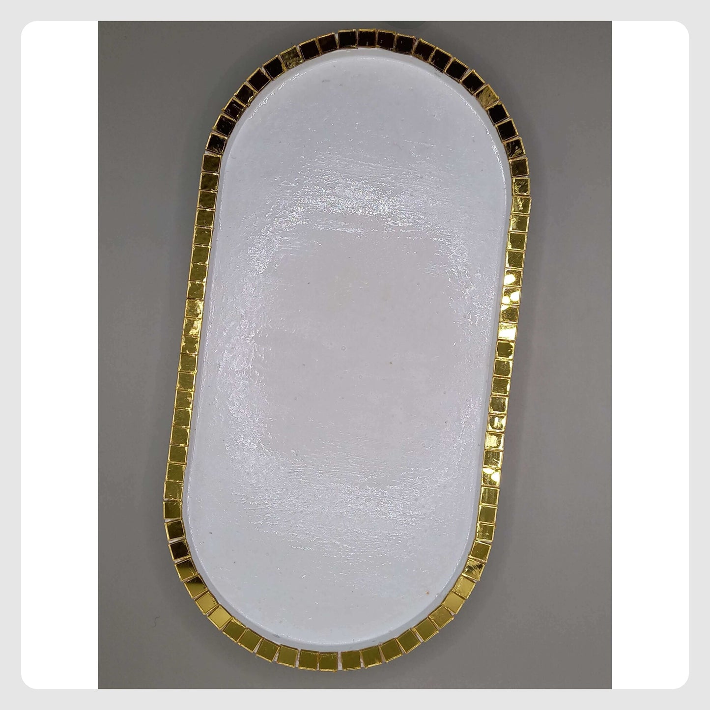 Δίσκος "Oval" - ΛΕΥΚΟ-ΜΑΥΡΟ/ ΧΡΥΣΕΣ ΨΗΦΙΔΕΣ