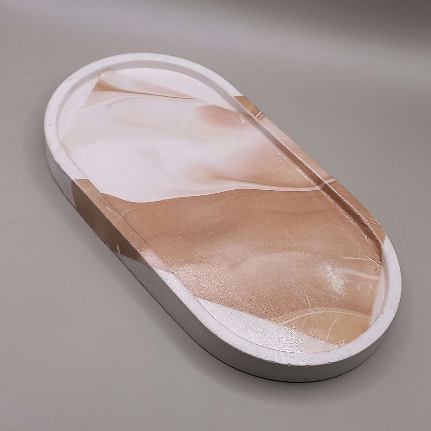 Δίσκος "Oval" - Marble DECOUPAGE (2 σχέδια)