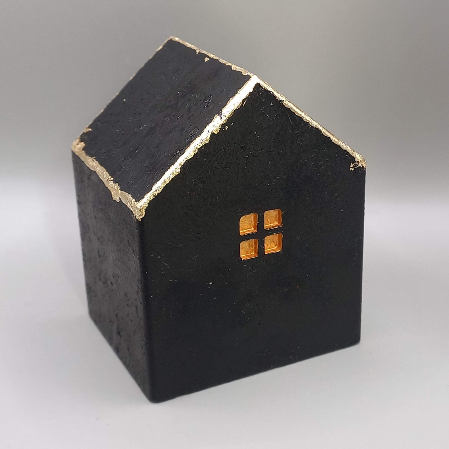 Βάζο "House" - ΜΑΥΡΟ/ΧΡΥΣΟ