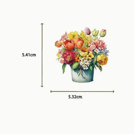 (ST) Αυτοκόλλητα "Flowers_3" (25τμχ)