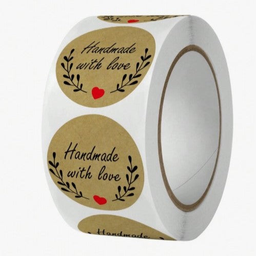 (ST): Αυτοκόλλητα "Handmade" (50τμχ-3 σχέδια)