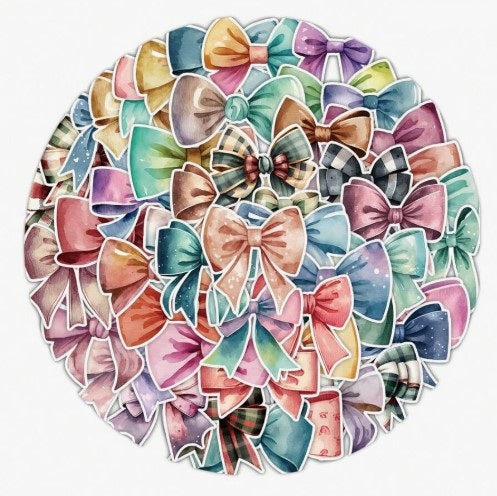 (ST) Αυτοκόλλητα "Bows" (25τμχ)