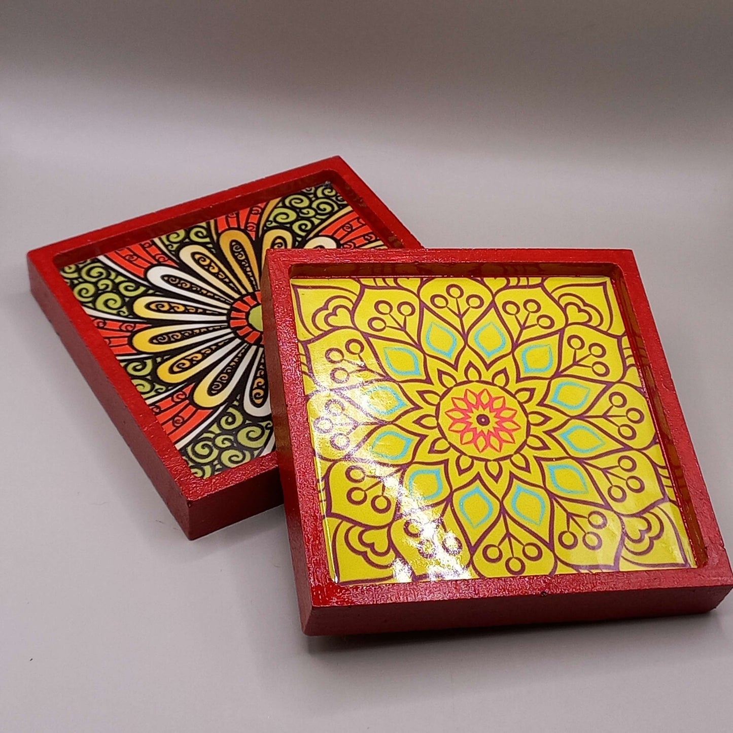 Σουβέρ "Square"- MANDALA_2 (Σετ 2τμχ)