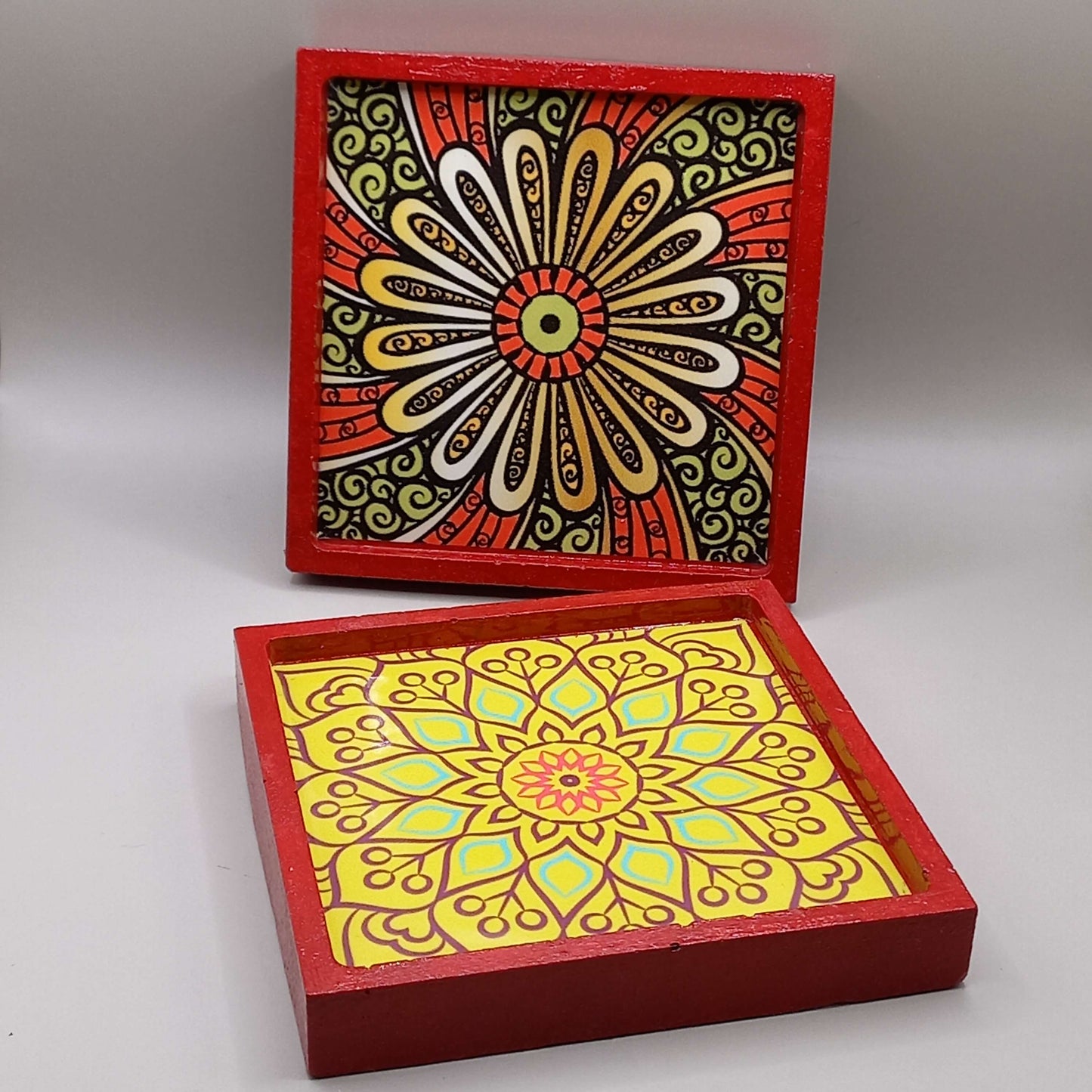 Σουβέρ "Square"- MANDALA_2 (Σετ 2τμχ)