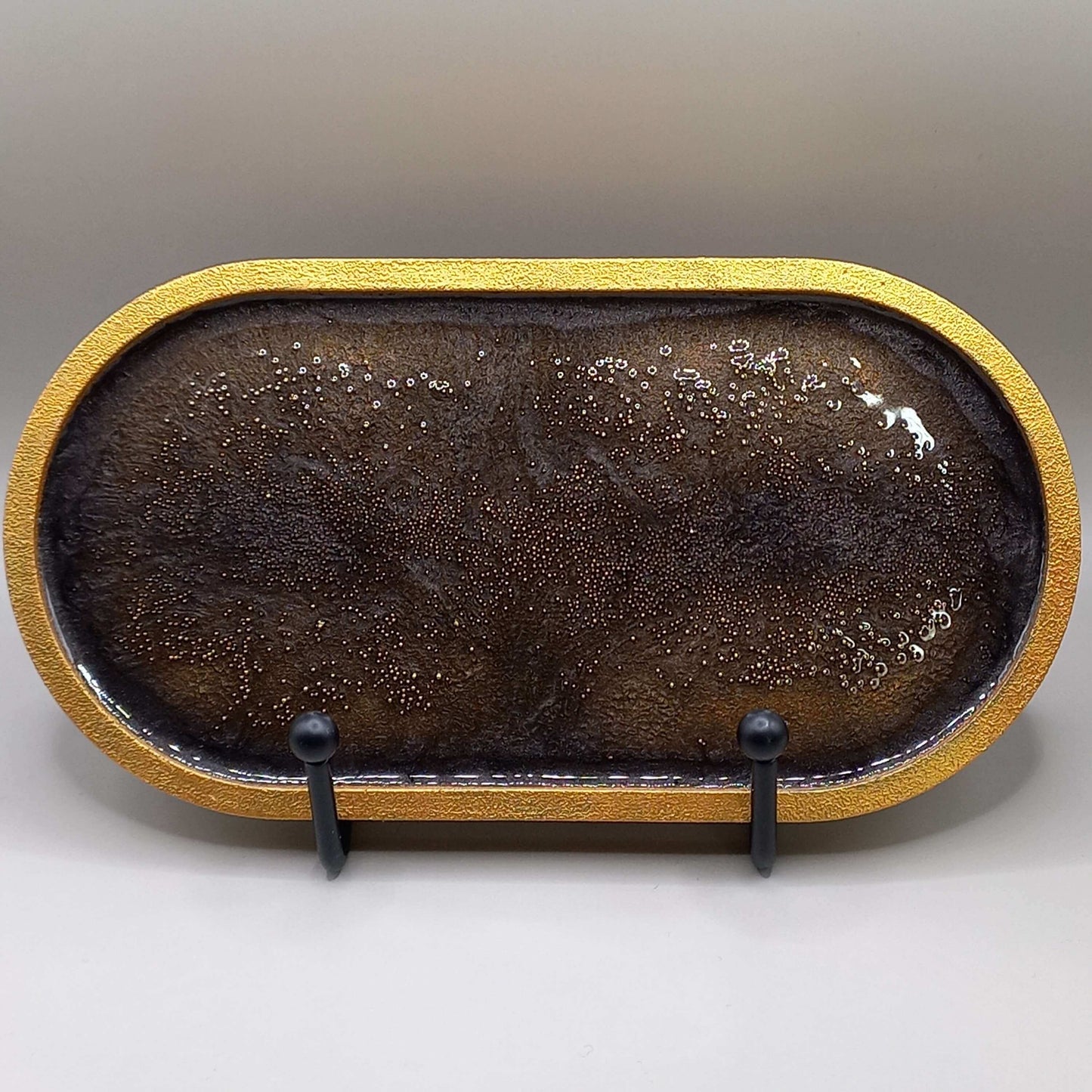 Δίσκος "Oval" - ΥΓΡΟ ΓΥΑΛΙ/ΜΑΥΡΟ-ΧΡΥΣΟ