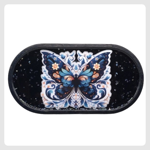 Δίσκος "Oval" - ΥΓΡΟ ΓΥΑΛΙ/ΜΑΥΡΟ-ΠΕΤΑΛΟΥΔΑ