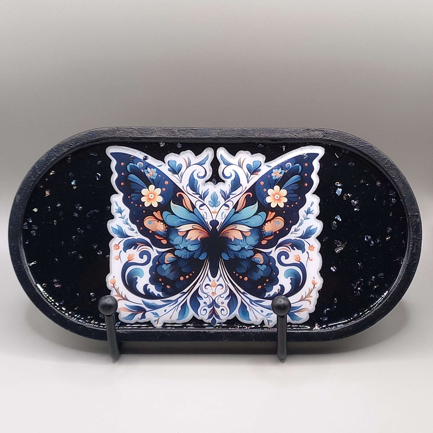 Δίσκος "Oval" - ΥΓΡΟ ΓΥΑΛΙ/ΜΑΥΡΟ-ΠΕΤΑΛΟΥΔΑ