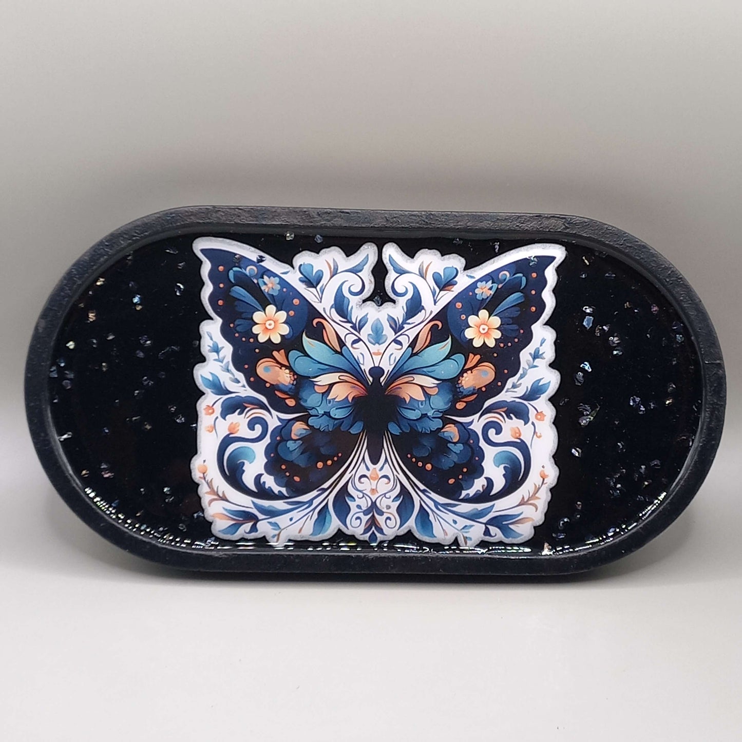 Δίσκος "Oval" - ΥΓΡΟ ΓΥΑΛΙ/ΜΑΥΡΟ-ΠΕΤΑΛΟΥΔΑ