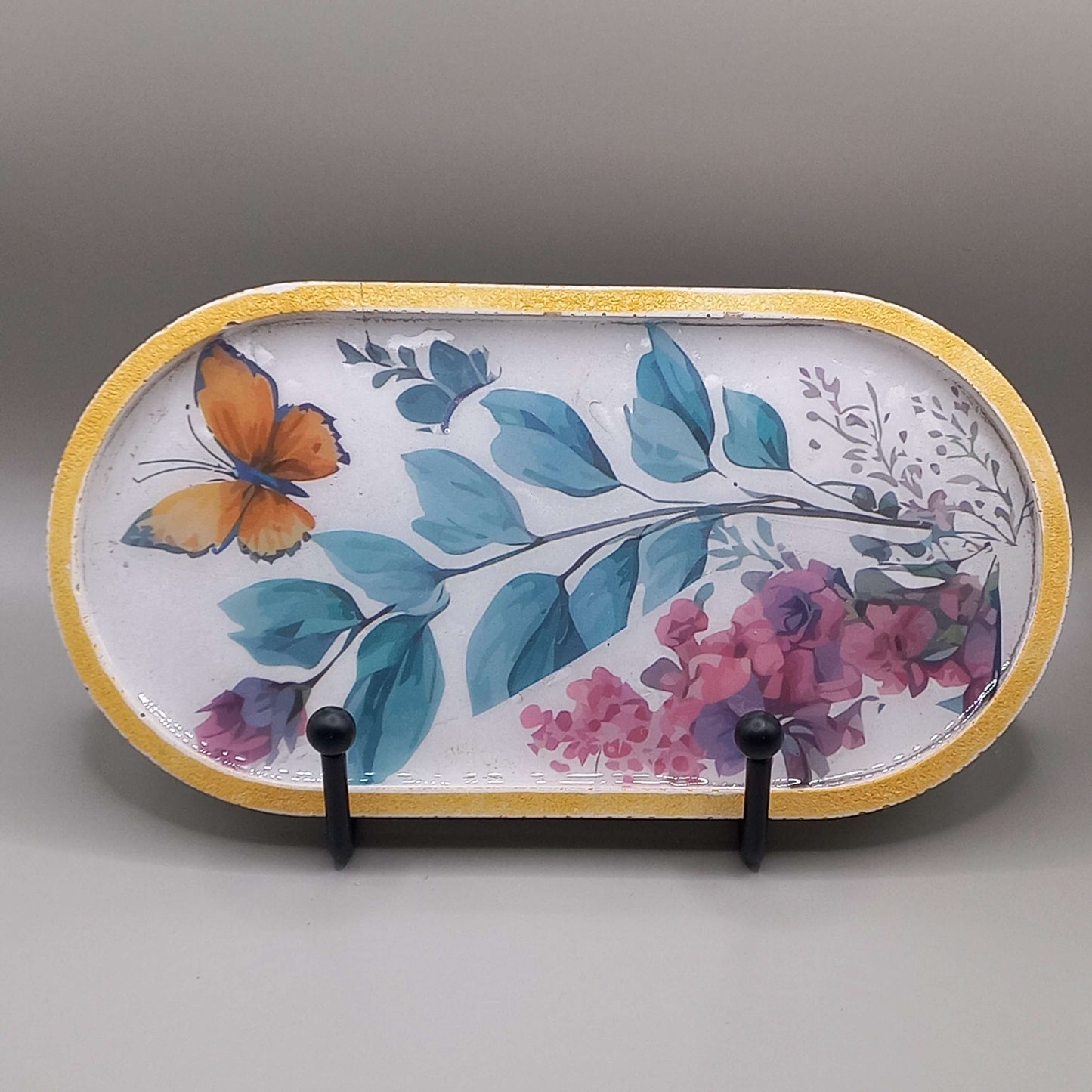 Δίσκος "Oval" - ΥΓΡΟ ΓΥΑΛΙ/ΛΕΥΚΟ-ΛΟΥΛΟΥΔΙΑ