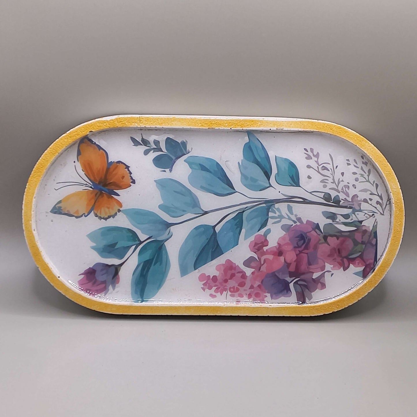 Δίσκος "Oval" - ΥΓΡΟ ΓΥΑΛΙ/ΛΕΥΚΟ-ΛΟΥΛΟΥΔΙΑ