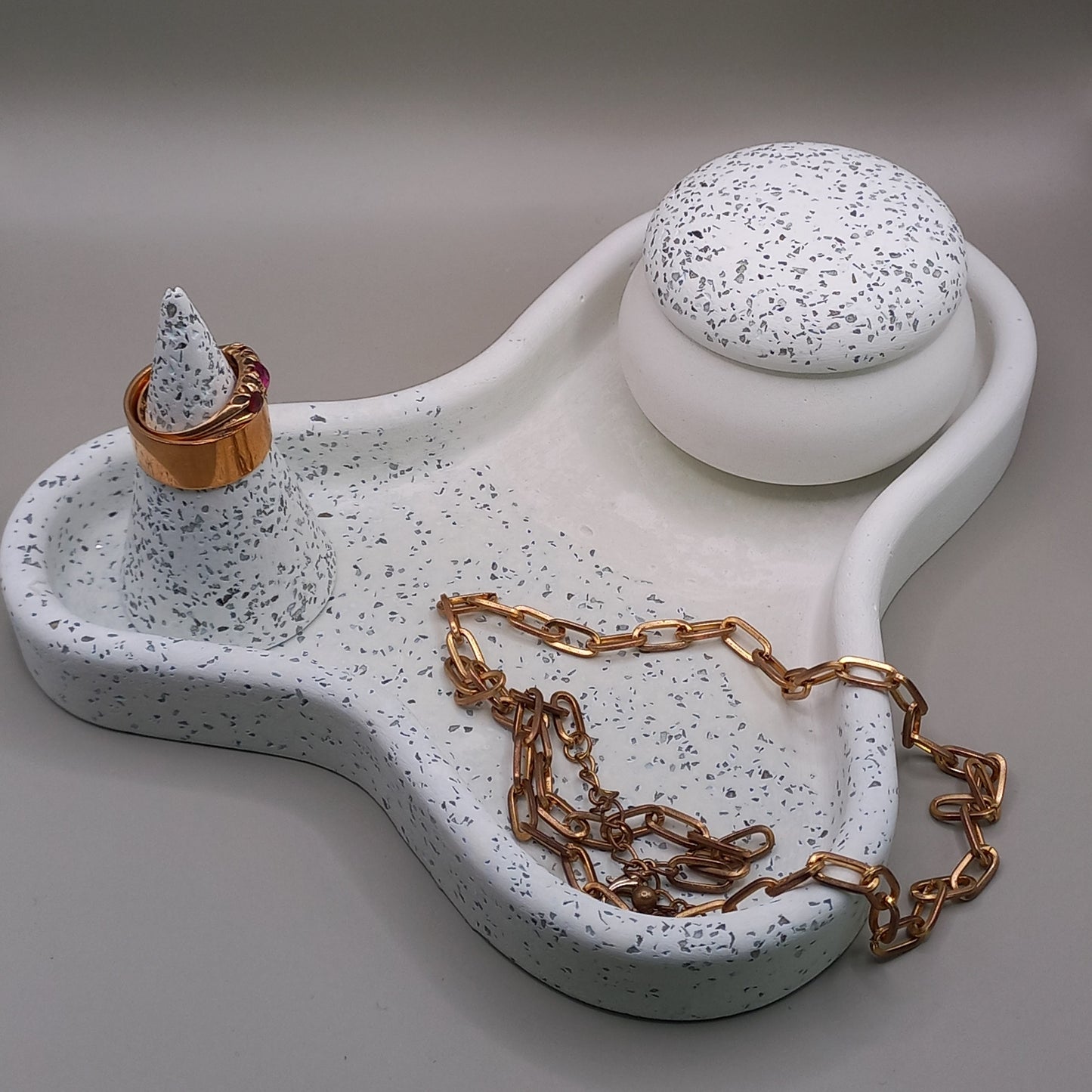 Δίσκος "Splash" - ΛΕΥΚΟ με ασημόσκονη