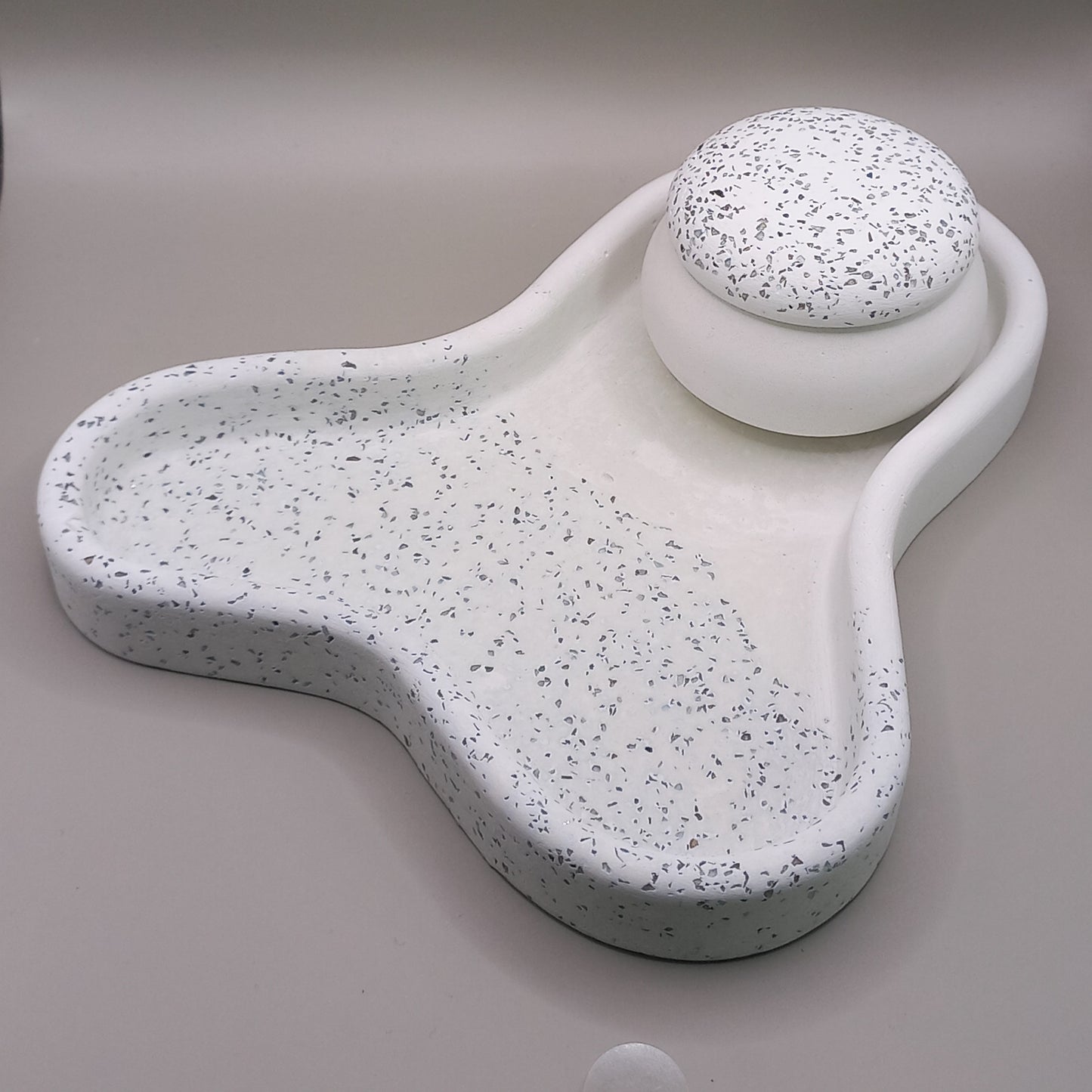 Δίσκος "Splash" - ΛΕΥΚΟ με ασημόσκονη