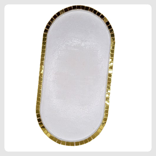 Δίσκος "Oval" - ΛΕΥΚΟ-ΜΑΥΡΟ/ ΧΡΥΣΕΣ ΨΗΦΙΔΕΣ