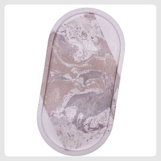 Δίσκος "Oval" - Marble DECOUPAGE (2 σχέδια)