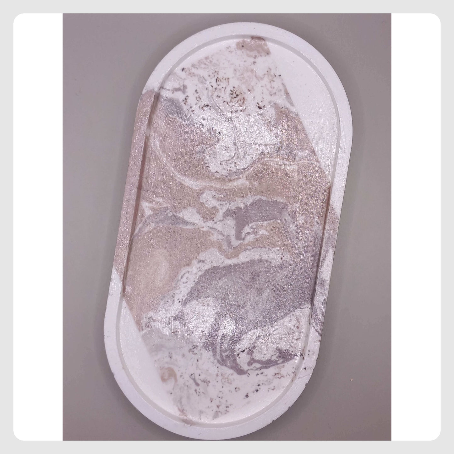 Δίσκος "Oval" - Marble DECOUPAGE (2 σχέδια)