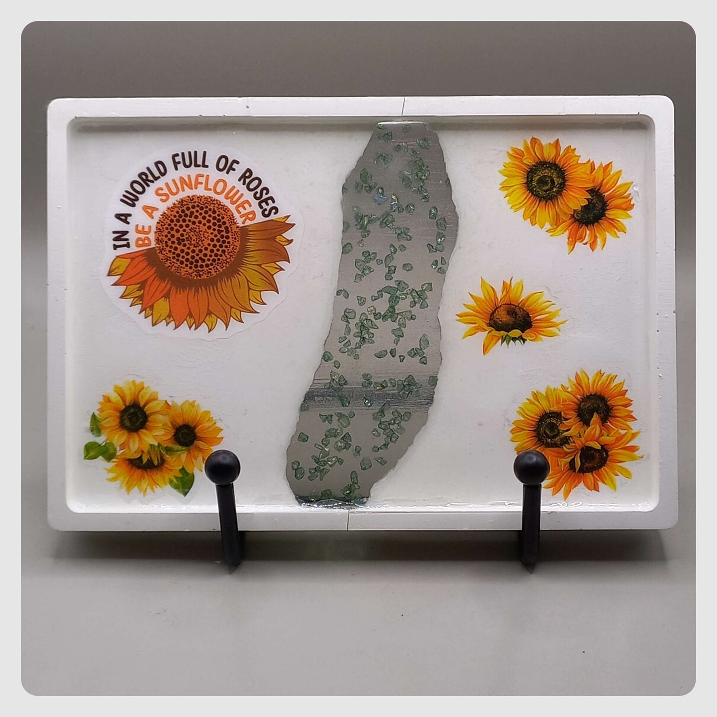 Δίσκος "Sunflowers" - ΛΕΥΚΟ/ΥΓΡΟ ΓΥΑΛΙ