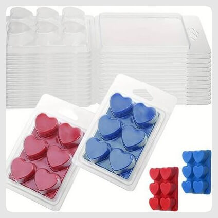 (CA): Καρτέλες για wax melts - Καρδιά (σετ 5τμχ)