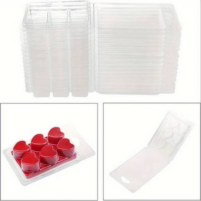 (CA): Καρτέλες για wax melts - Καρδιά (σετ 5τμχ)