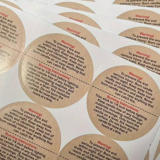 (CA): Αυτοκόλλητα οδηγιών για κεριά 4,5εκ. (6τμχ)