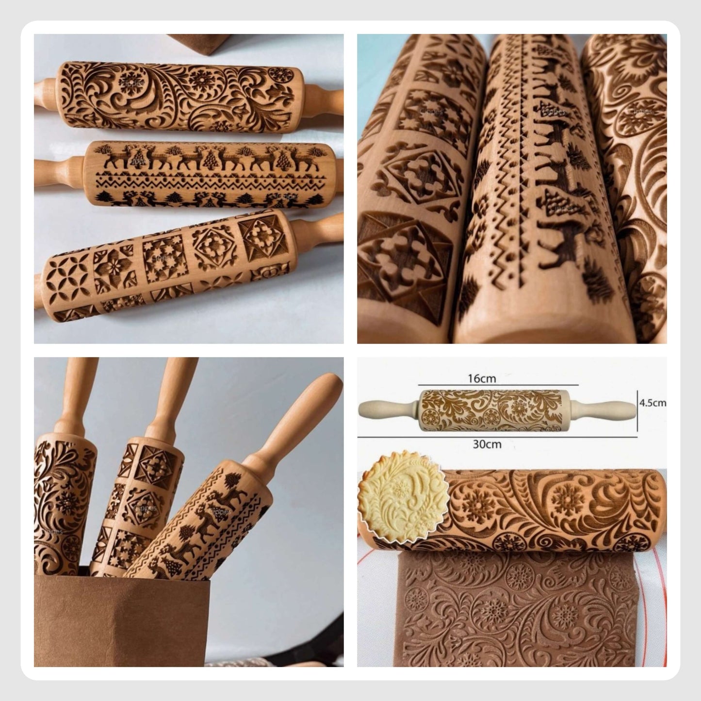 (CL): Ξύλινοι πλάστες με σχέδιο (3 επιλογές)