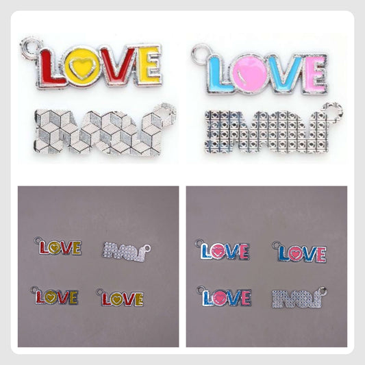 (JW): Charms "LOVE" (2 χρώματα)