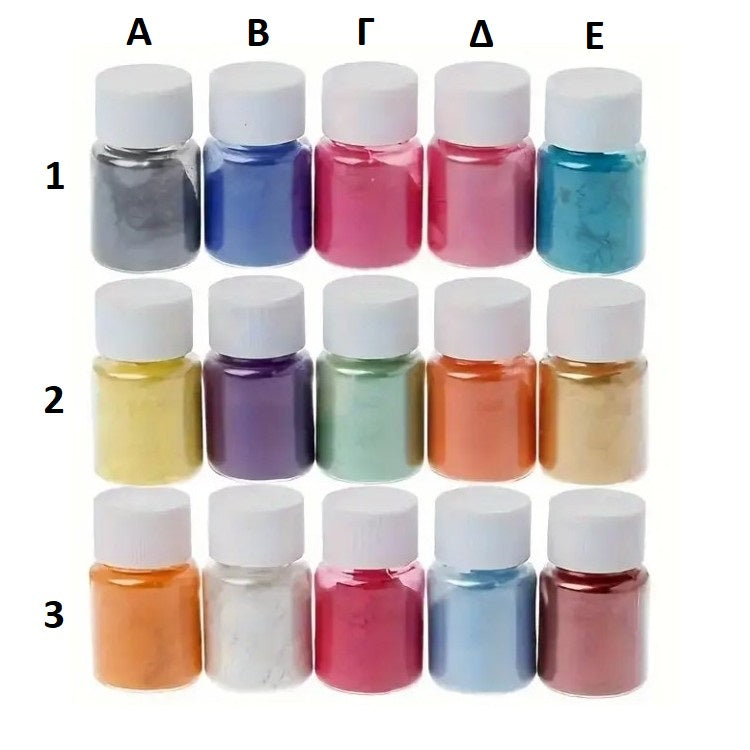 (LG): Χρώματα για ρητίνη (mica powder)