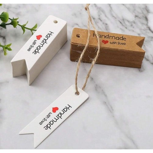 (PG): Ταμπελάκια "Handmade"-20τμχ (2 χρώματα)