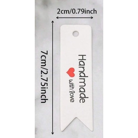 (PG): Ταμπελάκια "Handmade"-20τμχ (2 χρώματα)