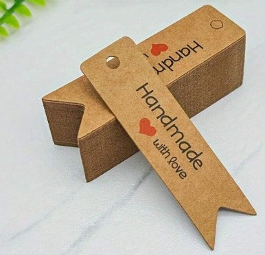 (PG): Ταμπελάκια "Handmade"-20τμχ (2 χρώματα)