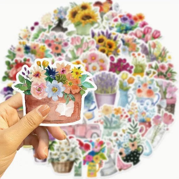 (ST) Αυτοκόλλητα "Flowers_3" (25τμχ)
