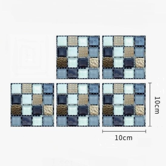 (ST): Αυτοκόλλητα "πλακάκια" Mosaic (σετ 5τμχ-σε 3 χρώματα)