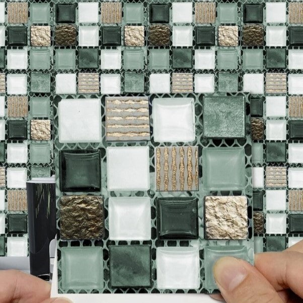 (ST): Αυτοκόλλητα "πλακάκια" Mosaic (σετ 5τμχ-σε 3 χρώματα)