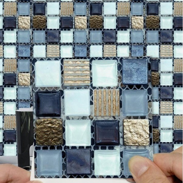 (ST): Αυτοκόλλητα "πλακάκια" Mosaic (σετ 5τμχ-σε 3 χρώματα)