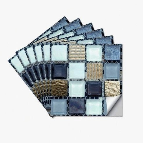 (ST): Αυτοκόλλητα "πλακάκια" Mosaic (σετ 5τμχ-σε 3 χρώματα)