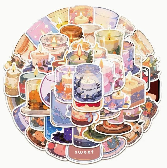 (ST) Αυτοκόλλητα "Candles" (25τμχ)