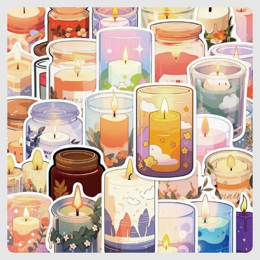 (ST) Αυτοκόλλητα "Candles" (25τμχ)