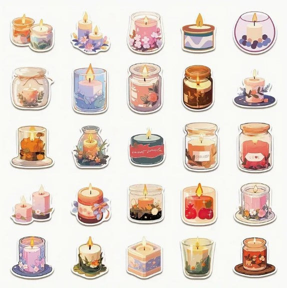 (ST) Αυτοκόλλητα "Candles" (25τμχ)