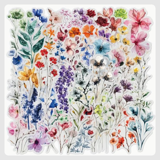 (ST) Αυτοκόλλητα "Flowers_1" (25τμχ)