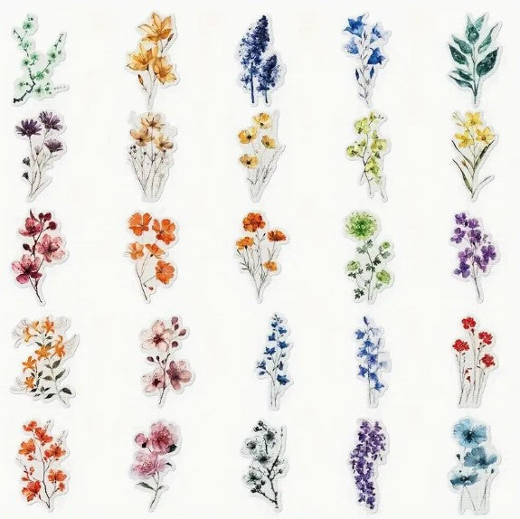 (ST) Αυτοκόλλητα "Flowers_1" (25τμχ)