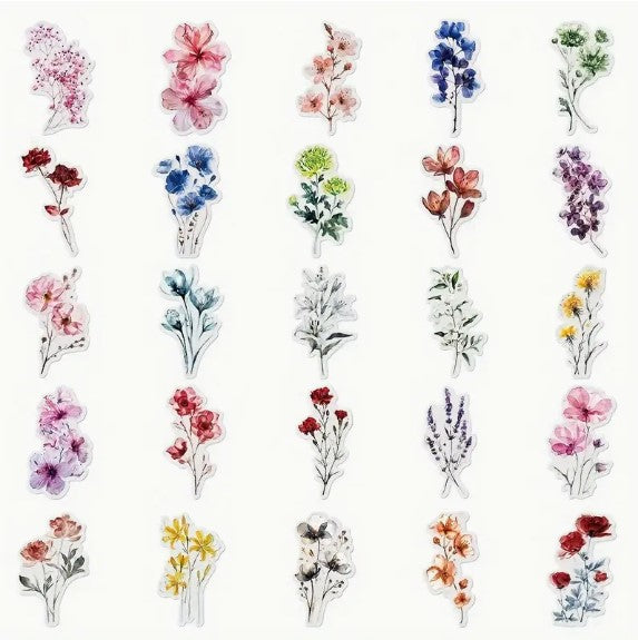 (ST) Αυτοκόλλητα "Flowers_1" (25τμχ)