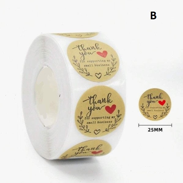 (ST): Αυτοκόλλητα "Thank You" (50τμχ-3 σχέδια)