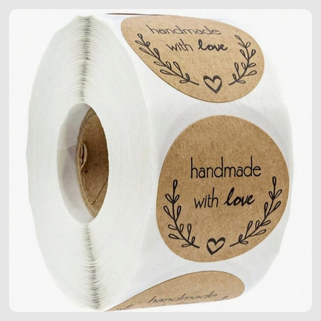 (ST): Αυτοκόλλητα "Handmade" (50τμχ-3 σχέδια)