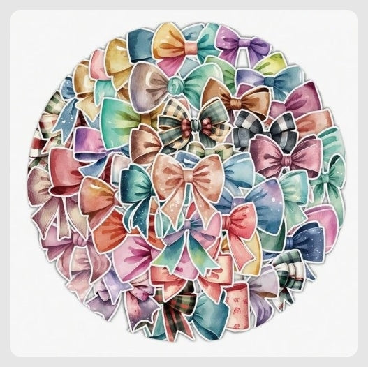 (ST) Αυτοκόλλητα "Bows" (25τμχ)