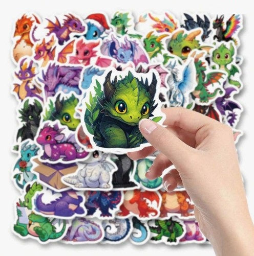 (ST) Αυτοκόλλητα "Cute Dragons" (25τμχ)