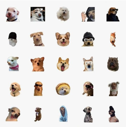 (ST) Αυτοκόλλητα "Funny Dogs" (25τμχ)