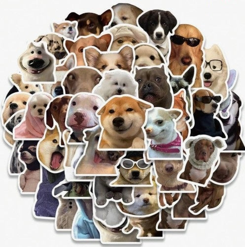 (ST) Αυτοκόλλητα "Funny Dogs" (25τμχ)