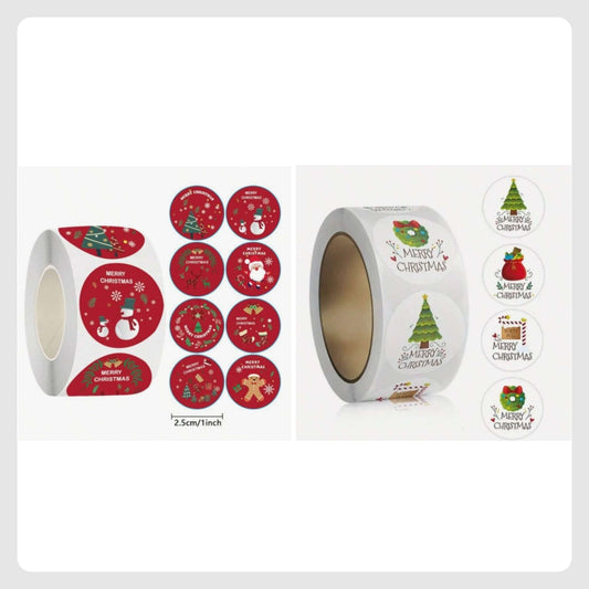 (ST): Αυτοκόλλητα "XMAS" (50τμχ)