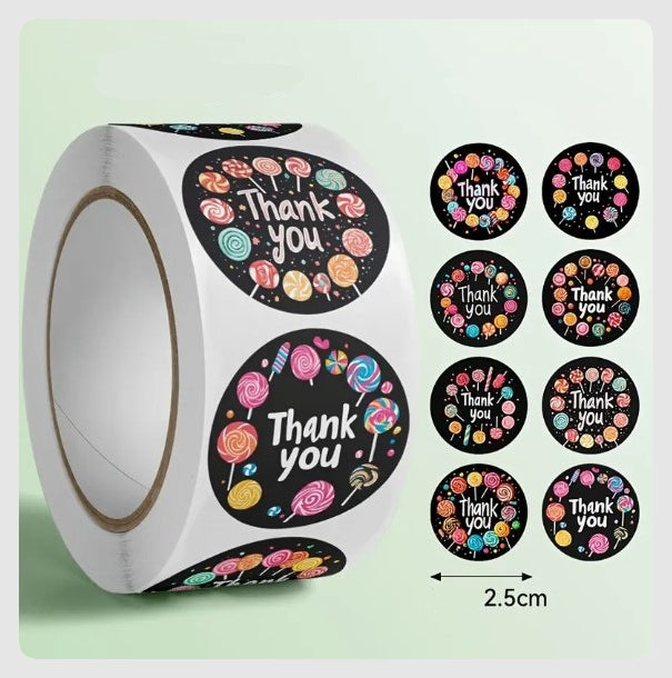 (ST): Αυτοκόλλητα "Thank You_5" (50τμχ)